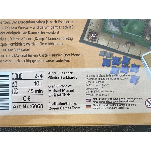 Castelli Board Game by Gunter Burkhardt 2011 Queen Games, New and Sealed - Picture 4 of 7